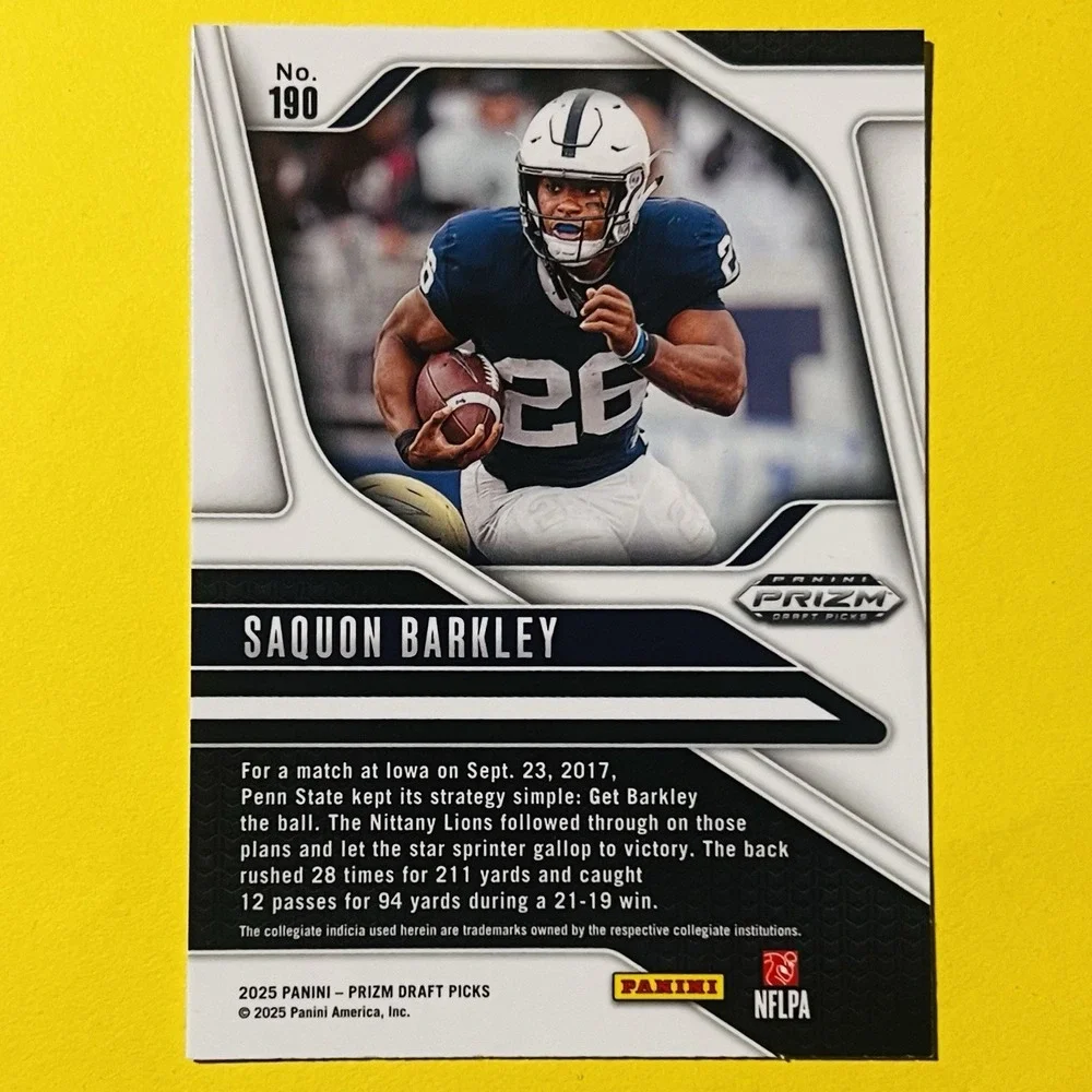 2025 Panini Prizm Draft Picks Saquon Barkley #190 Penn State Nittany Lions